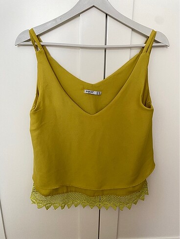 Kadın yağ yeşili bluz - Görsel 4