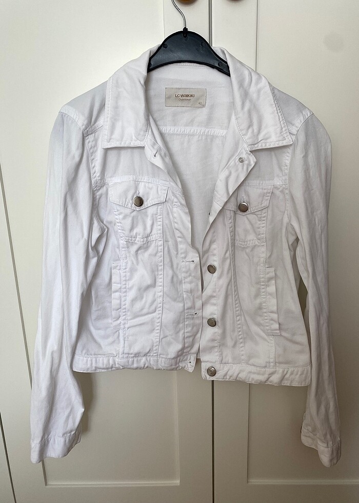 Kadın beyaz ceket - Görsel 4