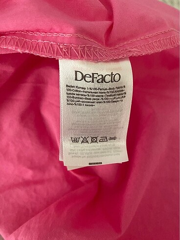 xs Beden pembe Renk Pembe elbise yazlık de facto