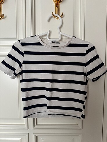zara çizgili crop