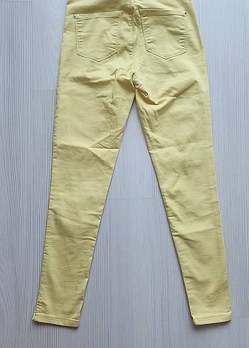 36 Beden LC Waikiki Pastel Sarı Kadın Midi Skinny Pantolon
