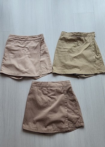 LC Waikiki Bej kiz Mini Şort-etekler