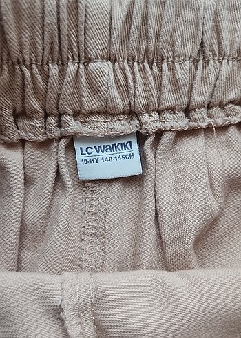 11-12 Yaş Beden ten rengi Renk LC Waikiki Bej kiz Mini Şort-etekler