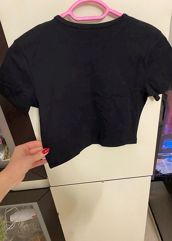 Kız Çocuk Siyah Payetli Kısa Kollu Tişört - Görsel 3