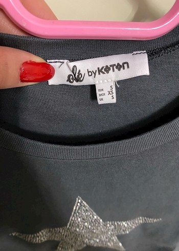 Kısa Kollu Gri Kadın Tişört - Görsel 2