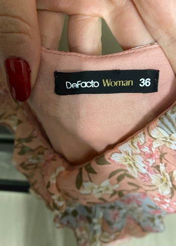 Pembe Bohem Renkli Fırfırlı Uzun Elbise - Görsel 4