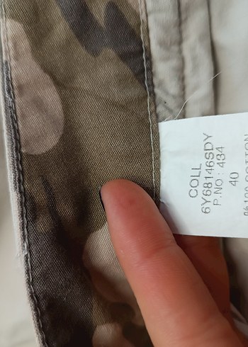 Bej kamuflaj Desenli vintage Kadın Mini Etek - Görsel 5