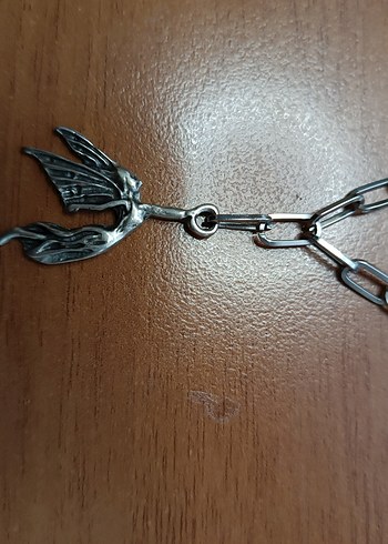 Fairy core perili Gri Zincir kolye - Görsel 2