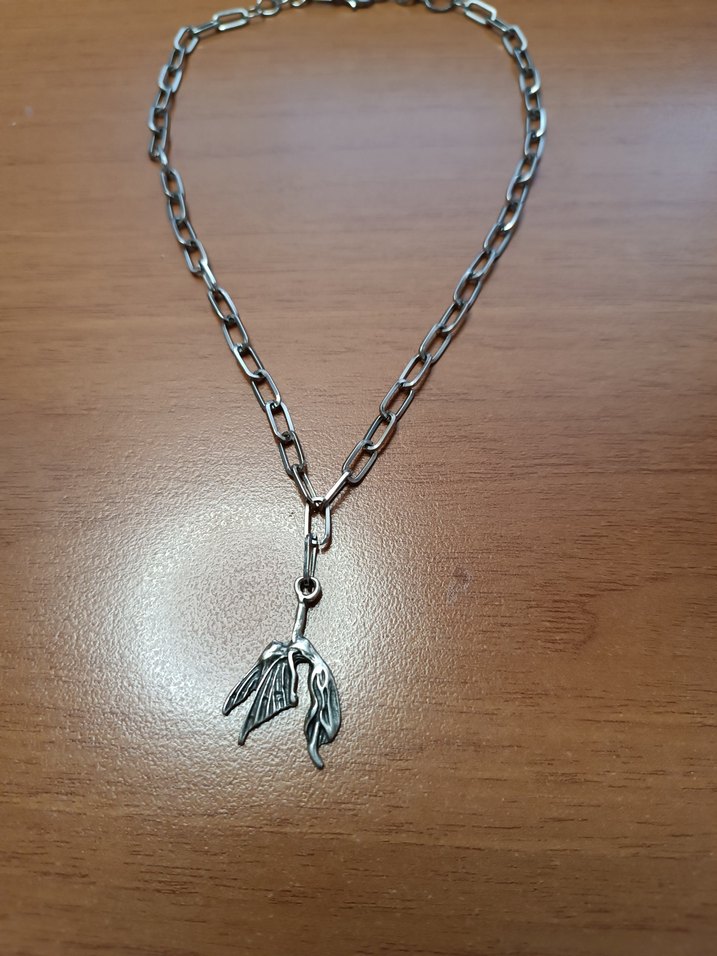 Fairy core perili Gri Zincir kolye - Görsel 3