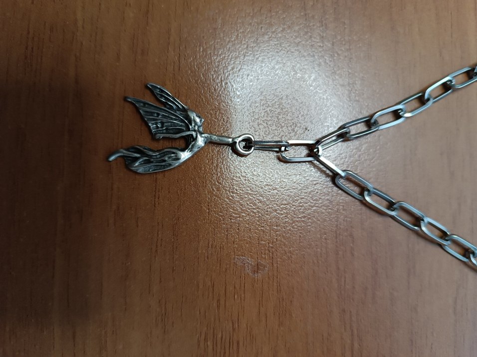 Fairy core perili Gri Zincir kolye - Görsel 2