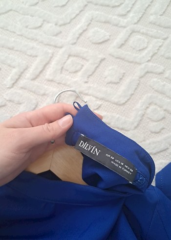 36 Beden lacivert Renk Kadın Mavi Mini Elbise