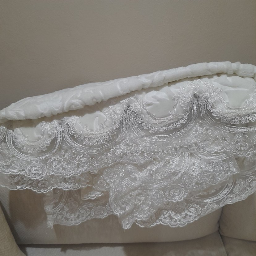 İşlemeli güpürlü battaniye seti - Görsel 4