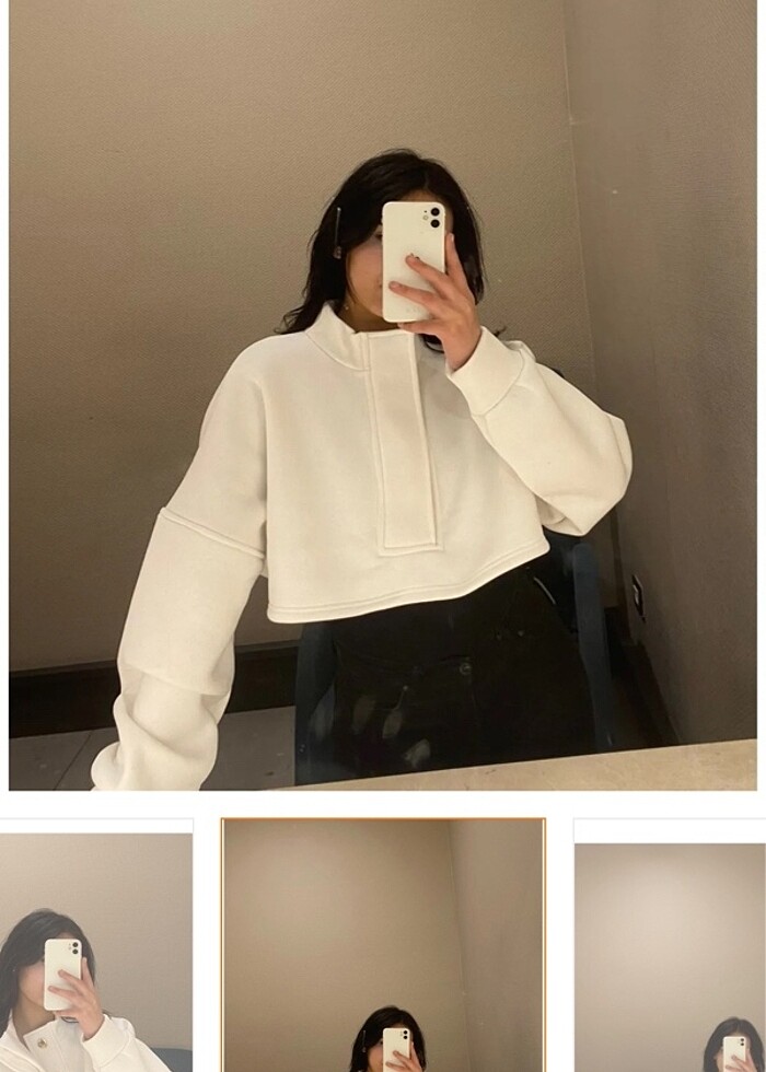 crop sweat - Görsel 2