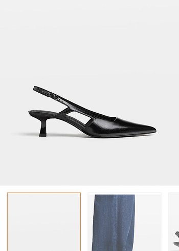 Siyah Tokalı Stiletto Kadın Ayakkabı