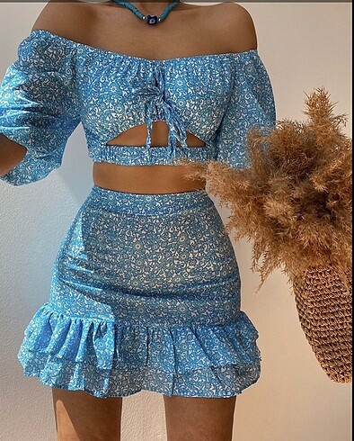 s Beden Mavi zara model gipeli alt üst takım