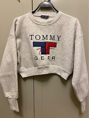 Gri crop sweatshirt