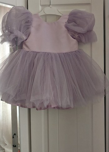 Balon Kol Tütü Kız Çocuk Elbisesi - Görsel 5