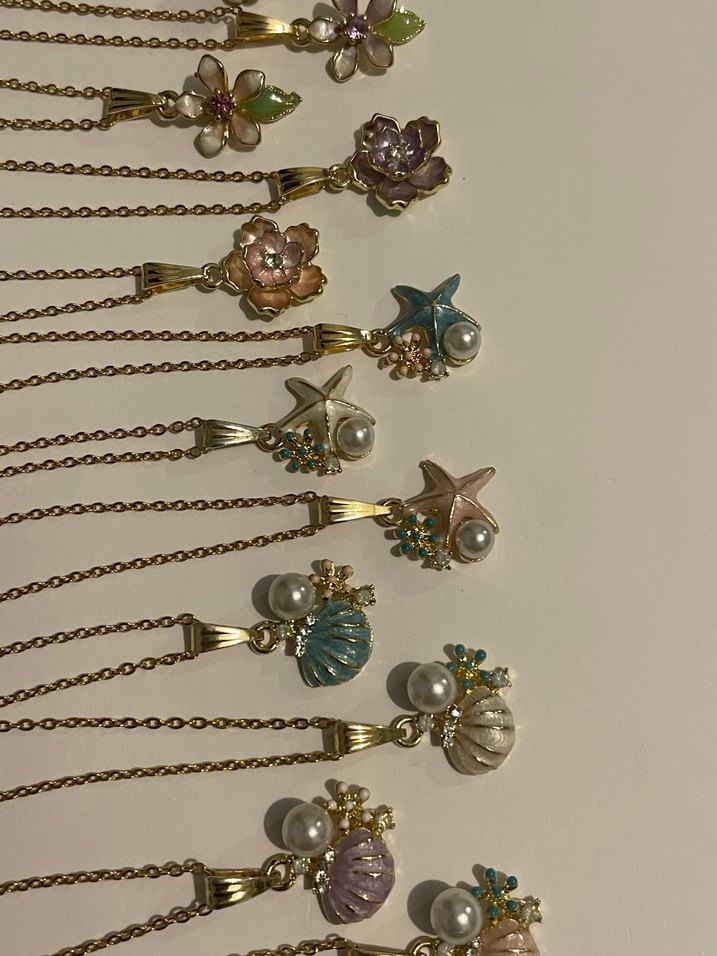 Fairycore çiçek Çelik kolyeler - Görsel 3