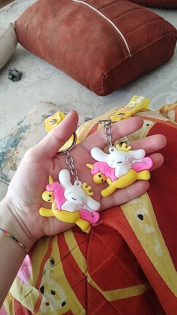 Cinnamoroll hello kitty sanrio figür anahtarlık süs aksesuar