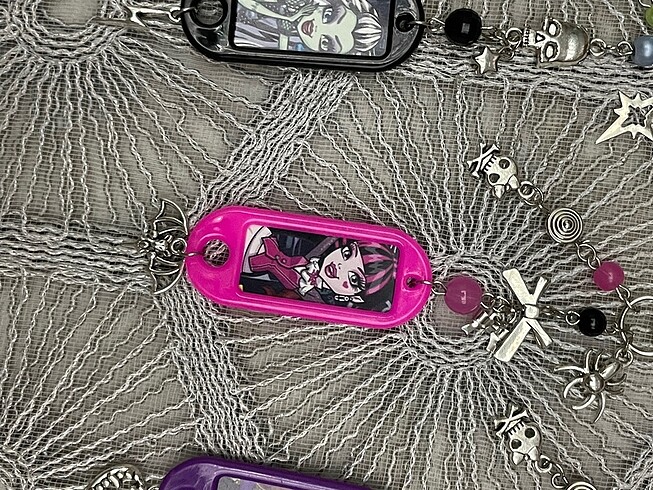 Beden mor Renk Monster high frankie clawdeen draculaura anahtarlık