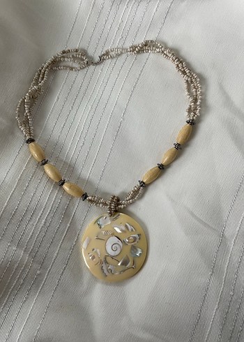 American Vintage Bohem İnci Detayli Vintage Kolye