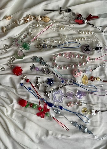 Accessorize  Renkli Boncuklu Telefon Askilari