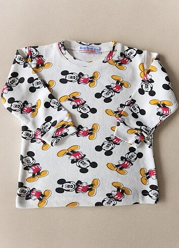 9-12 Ay Beden beyaz Renk Pijama Takımı 
