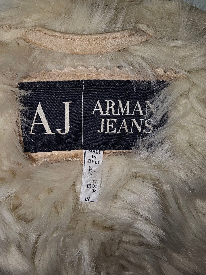 AJ Armani Jeans Ekru Süet Uzun Kaban — görsel 6/9