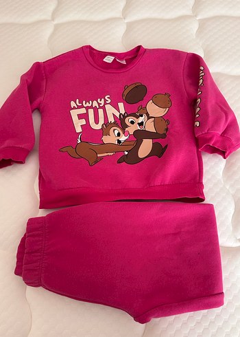 LC Waikiki Pembe Uzun Kollu Bebek Kız Takımı