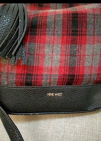 Nine West Kırmızı siyah çanta 