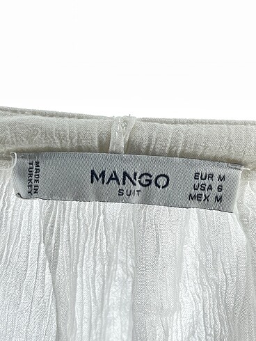 m Beden beyaz Renk Mango Bluz %70 İndirimli.