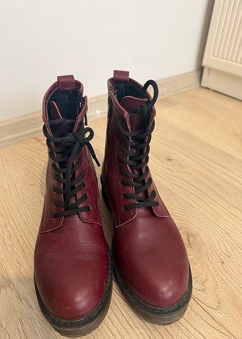 Us.Polo Bordo Deri Kadın Bot - Görsel 3