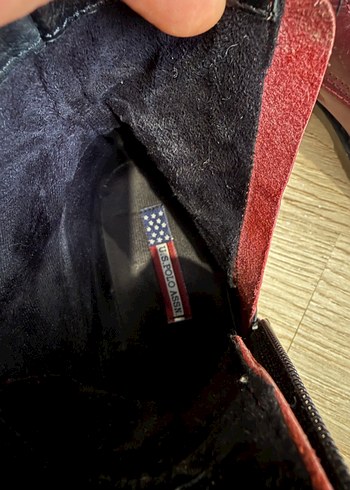 Us.Polo Bordo Deri Kadın Bot - Görsel 4