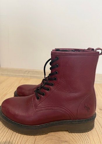 Us.Polo Bordo Deri Kadın Bot - Görsel 2