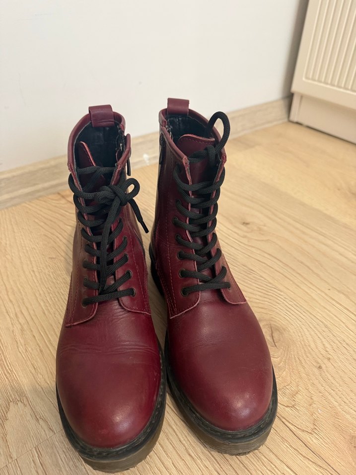 Us.Polo Bordo Deri Kadın Bot - Görsel 3