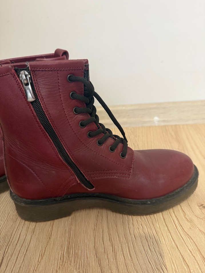 Us.Polo Bordo Deri Kadın Bot - Görsel 5