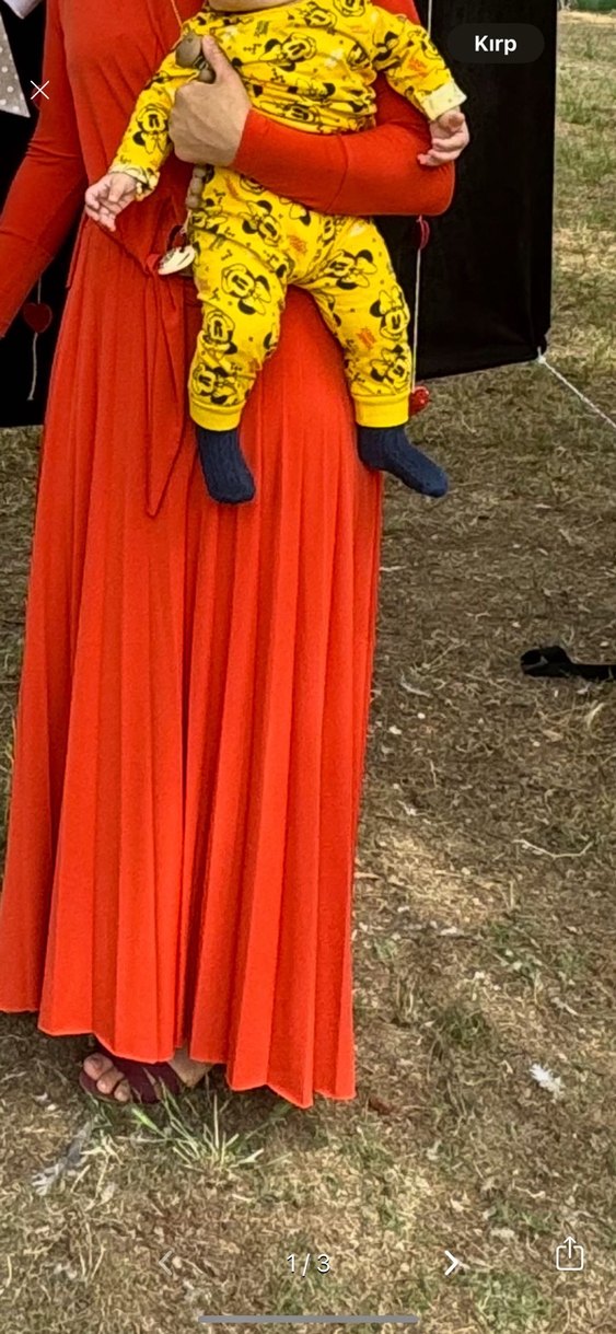 Uzun Kollu Kırmızı etek üst takım - Görsel 3