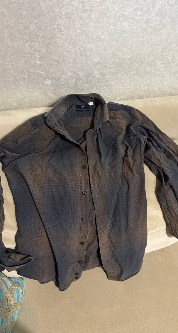 Kahve rengi Pamuklu Erkek Gömlek, Düğmeli, Regular Fit - Görsel 4