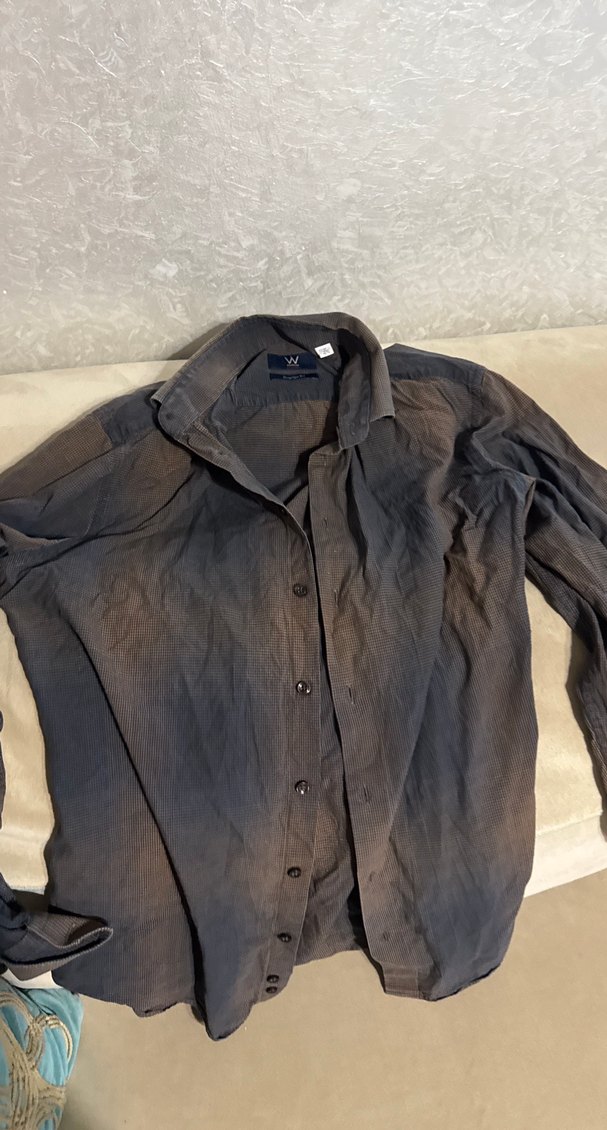 Kahve rengi Pamuklu Erkek Gömlek, Düğmeli, Regular Fit - Görsel 5