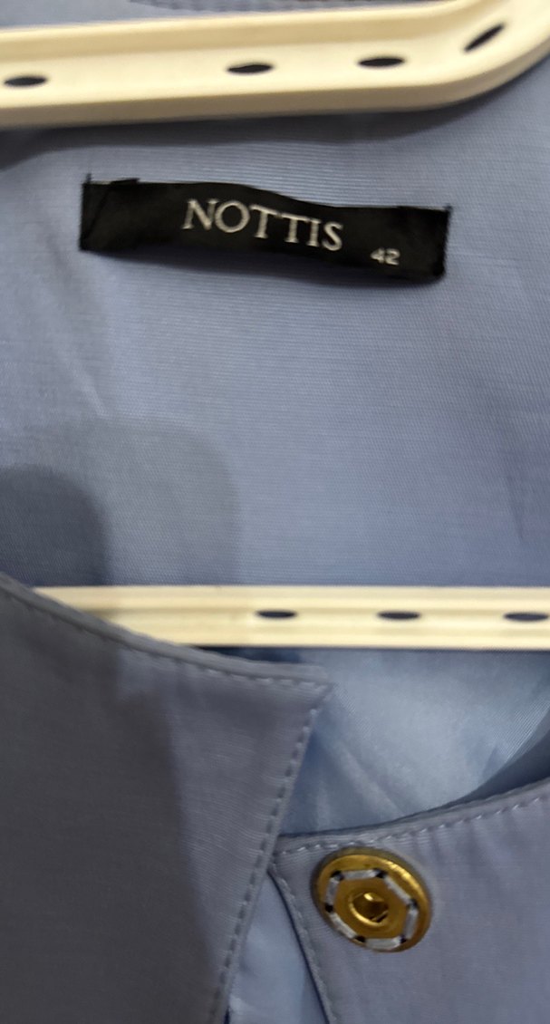 Düğmeli Mavi Kadın trençkot - Görsel 3