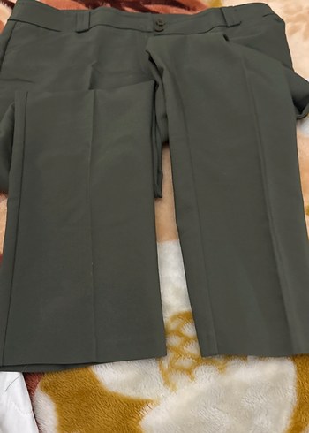 Kotan Kadın haki yeşil  Kumaş Normal Kesim Pantolon - Görsel 2