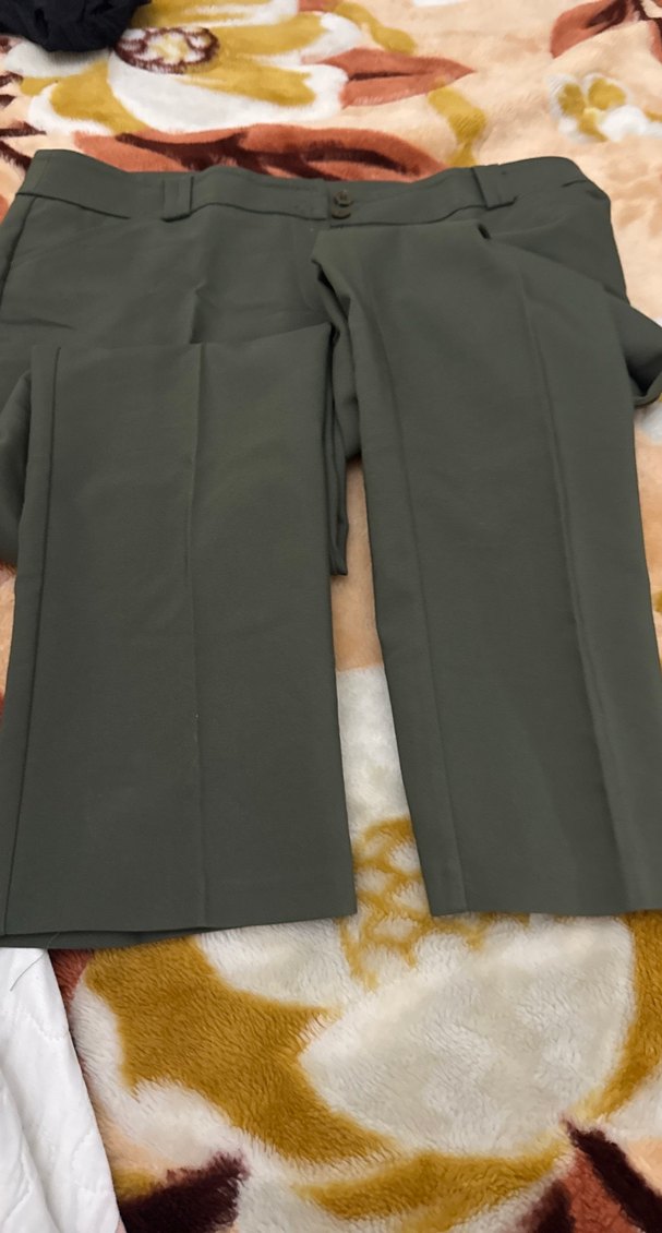 Kotan Kadın haki yeşil  Kumaş Normal Kesim Pantolon - Görsel 2