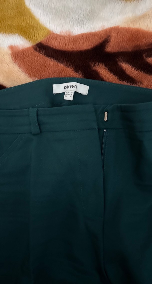 Yeşil Kadın Kumaş Pantolon 38 beden  ama 40 da uyumlu olur - Görsel 3
