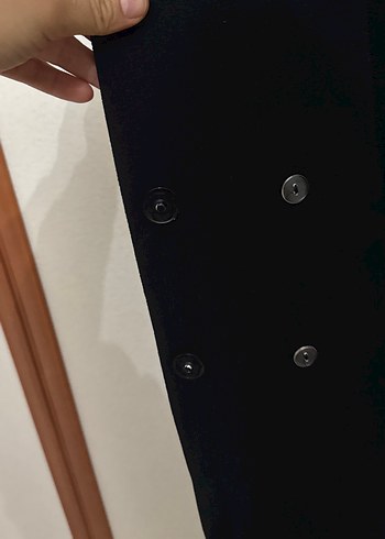Siyah Uzun krep ceket trençkotu sadece bir defa giyildi - Görsel 2