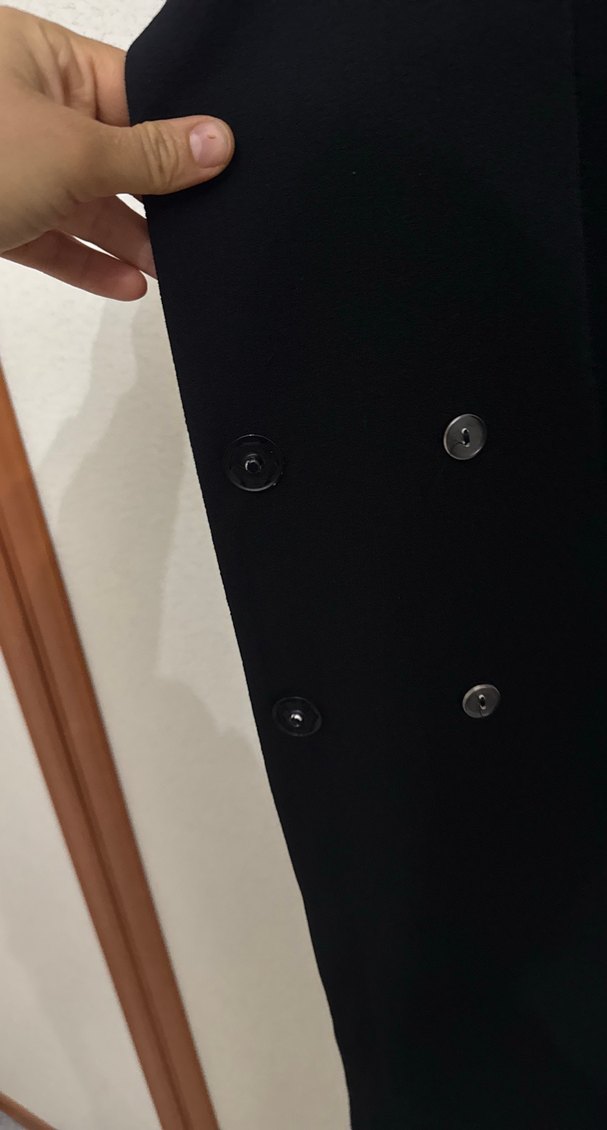 Siyah Uzun krep ceket trençkotu sadece bir defa giyildi - Görsel 2