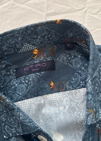 Düğmeli Erkek Gömlek, Uzun Kollu, Bohem Desenli - Görsel 6