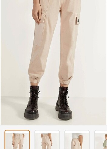 s Beden pembe Renk Bershka jogger kargo pantalon