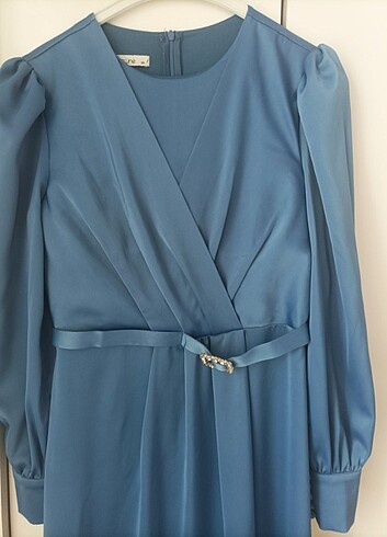 Zara Tesettür saten abiye elbise