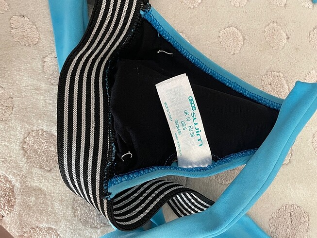 s Beden Mavi bikini üstü
