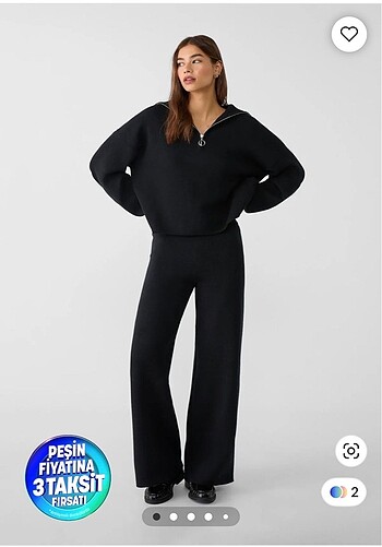 Stradivarius dokuma pantolon etiketli